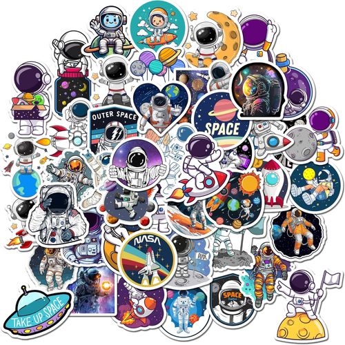 product_image_name-Generic-Autocollants d'espace 50 pcs pour bouteille d'eau ordinateur portable, vinyle imperméable mignon as-1