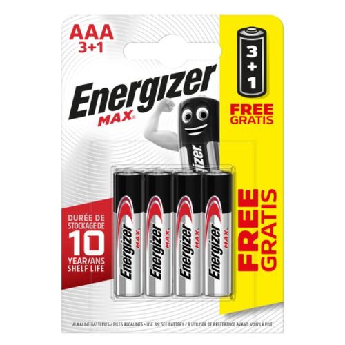 Energizer Piles AAA 3P E92 MAX (+ 1 gratuit)