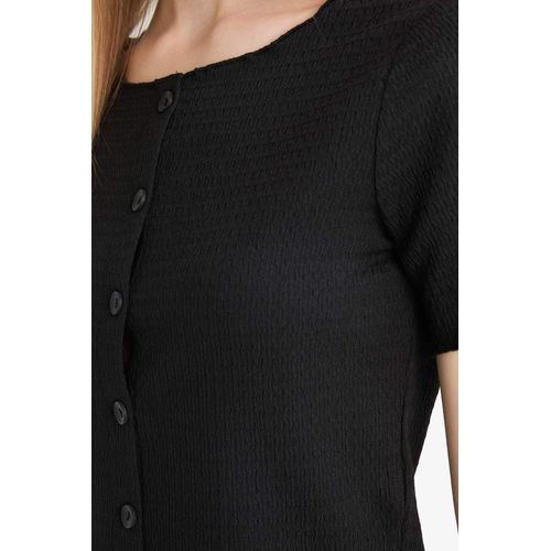 product_image_name-Defacto-قميص قصير من قماش مضلّع بقصة ضيقة-5