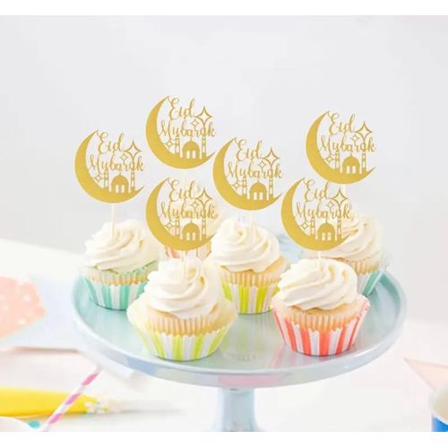 product_image_name-Generic-6 pièces élégants Toppers de cupcakes Eid Mubarak-2