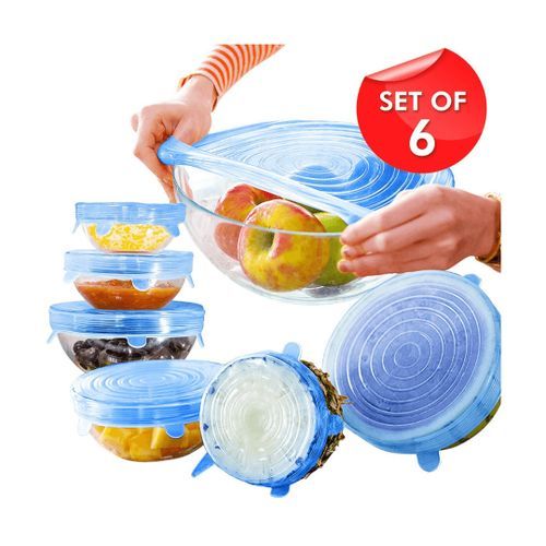 Couvercles extensibles en silicone, réutilisables, sans BPA, lot de 6  couvercles de différentes tailles, garde les aliments frais plus longtemps  : : Cuisine et Maison