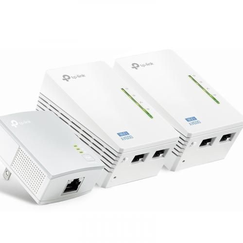 TP-Link CPL 600Mbps + CPL WiFi 300 Mbps avec Ports Ethernet, Prise