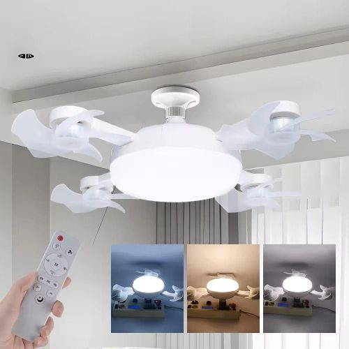 Generic Ventilateur de plafond avec éclairage LED et télécommande - image 2