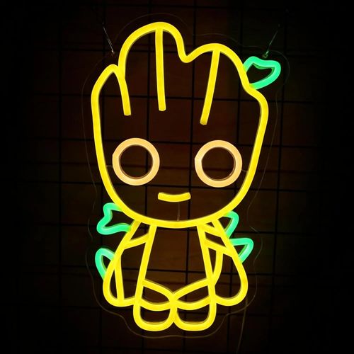 product_image_name-Generic-Groot Cute Guardians Of The Galaxy Marvel Superhero, Enseigne au néon, signes lumineux LED, décor artistique mural, salle de jeux, cadeau-1