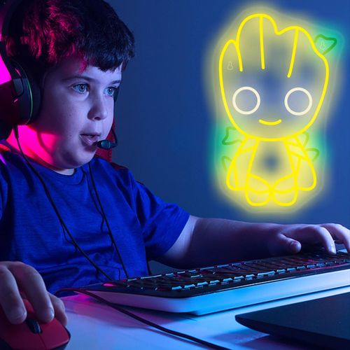 product_image_name-Generic-Groot Cute Guardians Of The Galaxy Marvel Superhero, Enseigne au néon, signes lumineux LED, décor artistique mural, salle de jeux, cadeau-3