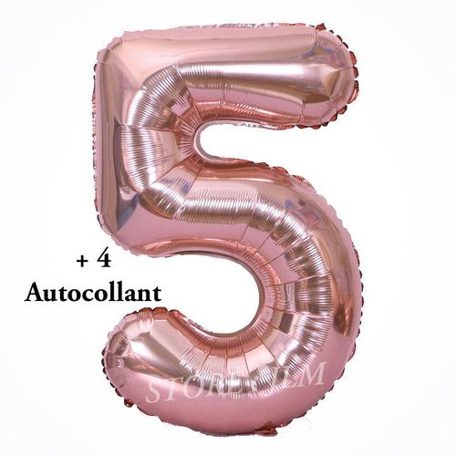 product_image_name-Generic-Ballon Chiffre Anniversaire Rose Gold N° 5  (18 pouce)-1