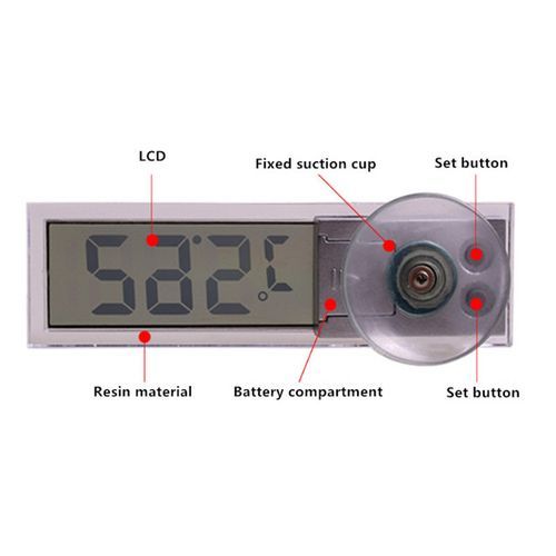 Generic Horloge numérique LCD pour voiture thermomètre et