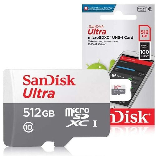 Sandisk Ultra MicroSDXC 512Gb, Carte Mémoire C10 UHS-I Full HD