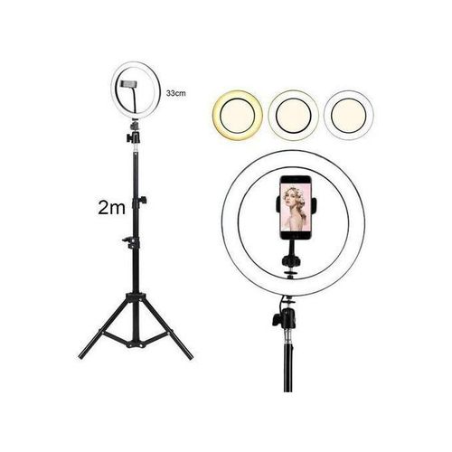 product_image_name-Generic- Lighting Ring Light 26 cm avec support 210 cm Aluminium Eclairage professionnel-1