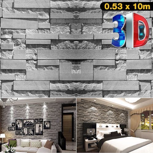 product_image_name-Generic-Modern 3D Brick Wallpaper Roll for room 0.53 x 10 M-1