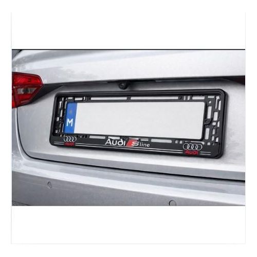 product_image_name-General-Cadre Plaque d’Immatriculation Audi S-Line – Support Noir Premium (2 Pièces)-2