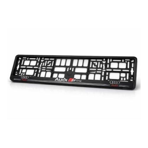 product_image_name-General-Cadre Plaque d’Immatriculation Audi S-Line – Support Noir Premium (2 Pièces)-3