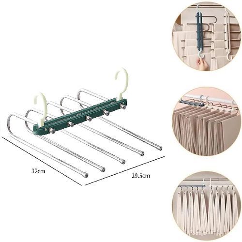 product_image_name-Generic-Cintre Pour Pantalon Peu Encombrant Cintre Multiple 5 en 1-2