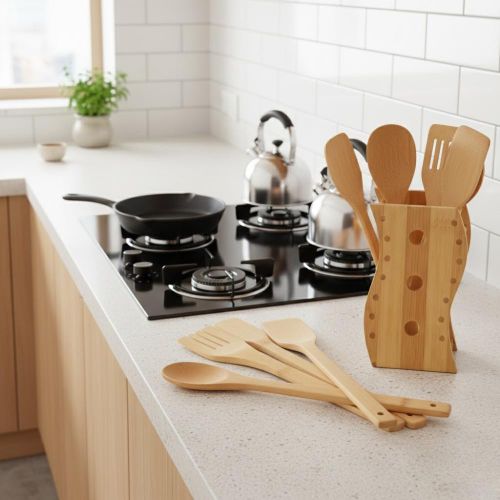 product_image_name-Generic-Ensemble de 4 cuillères de cuisine en bois avec support-4