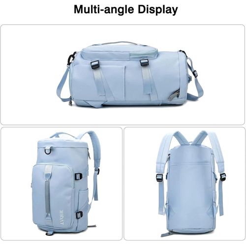 product_image_name-Generic-حقيبة سفر رياضية متعددة الاستخدامات من قماش أوكسفورد الأزرق مع قسم للأحذية وتصميم مقاوم للارتداء-4