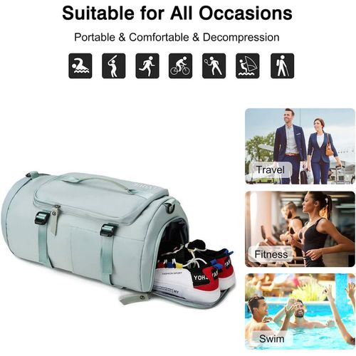 product_image_name-Generic-حقيبة سفر رياضية متعددة الاستخدامات من قماش أوكسفورد الأزرق مع قسم للأحذية وتصميم مقاوم للارتداء-5