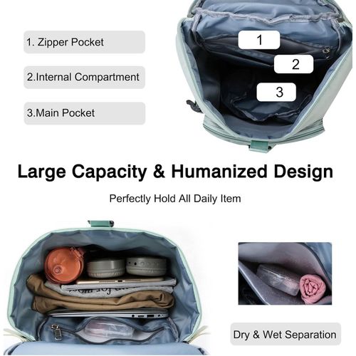 product_image_name-Generic-حقيبة سفر رياضية متعددة الاستخدامات من قماش أوكسفورد الأزرق مع قسم للأحذية وتصميم مقاوم للارتداء-6