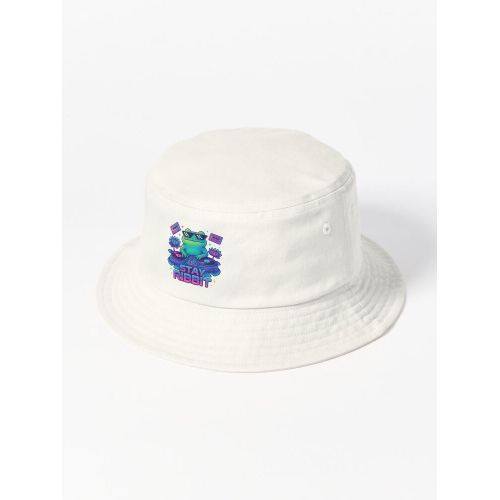 product_image_name-Generic-DJ grenouille style Vaporwave - Stay Ribbit bob blanc - design personnalisé unique-4