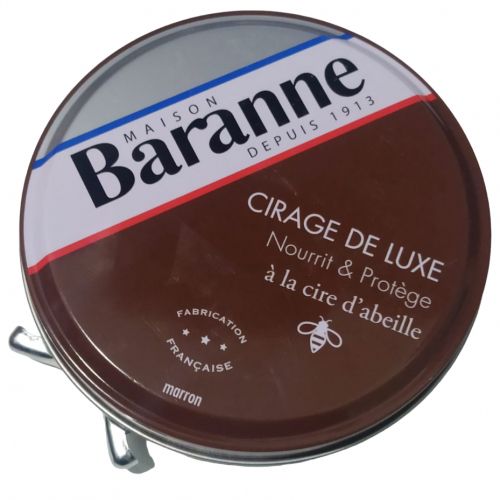 Cirage de Luxe Marron Nourrit et Protège à la Cire d'Abeille Française  BARANNE