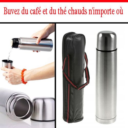 Generic Thermos 500 ml à Bouchon - Tasse + sac // Thermo Inox