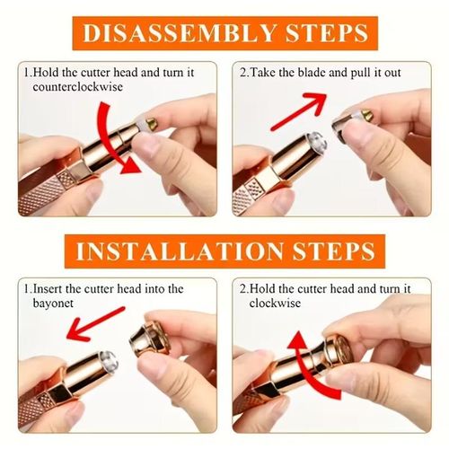 product_image_name-Generic-Épilateur électrique 2 en 1 rechargeable par USB, rasoir indolore pour femmes, rasoir à sourcils et corps -5