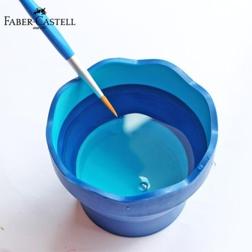 product_image_name-Faber Castel-فابر كاستل: وعاء ماء وفرشاة كليك آند جو قابلة للطي: أزرق-1
