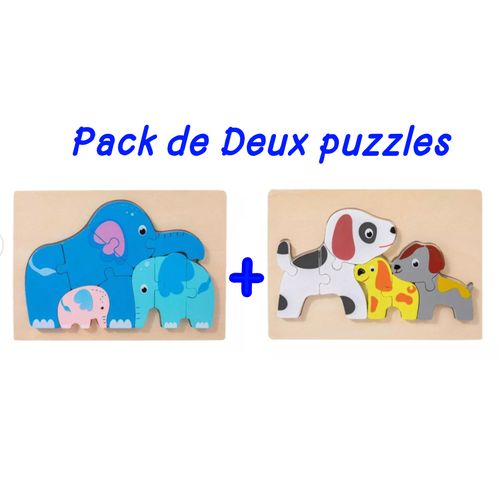 Generic Jeu de Puzzles en bois colorés pour enfants, jeu de
