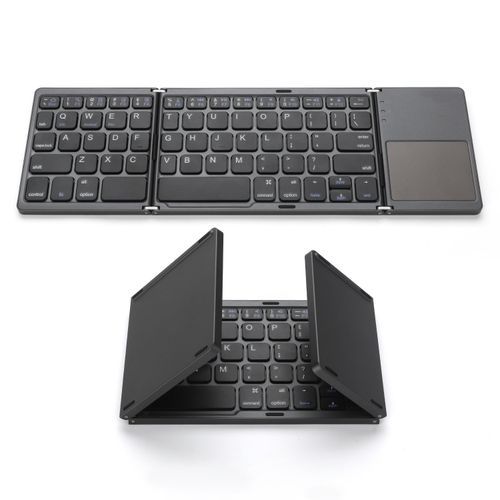 Generic Clavier Bluetooth Pliable, Clavier Sans Fil + Pavé Tactile