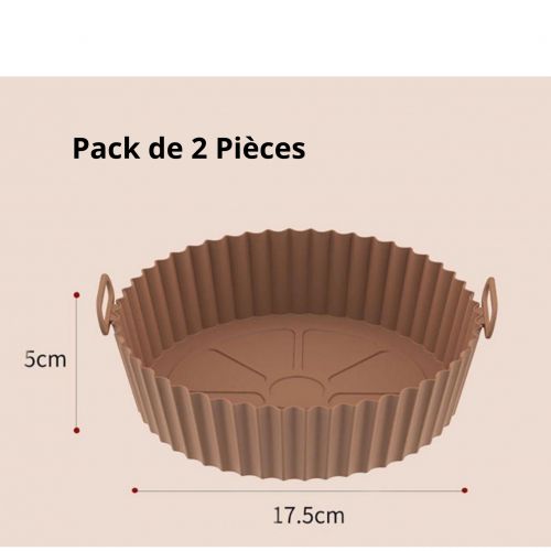 Generic 2Pcs Moule Air Fryer en Silicone,Panier Réutilisable pour friteuse  à air et four à prix pas cher