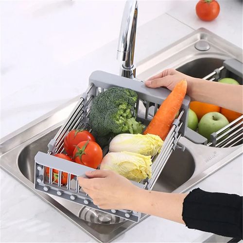 Generic Égouttoir à vaisselle réglable en acier inoxydable, égouttoir à  fruits et légumes à prix pas cher