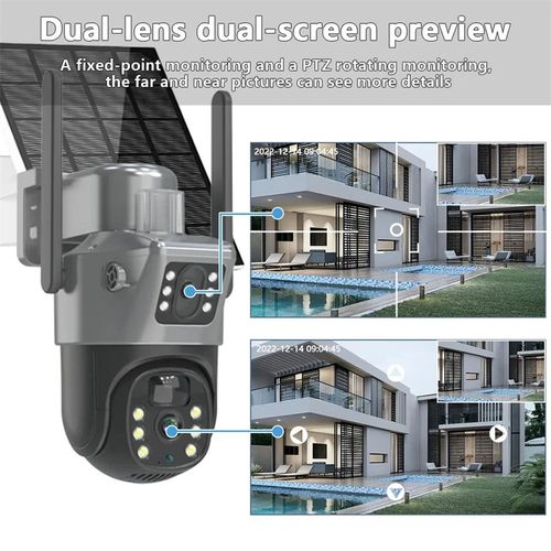 product_image_name-Generic-Double Caméra Solaire 4G et Wifi FULL HD 1080P - Night Vision Détection Alarme PIR-5