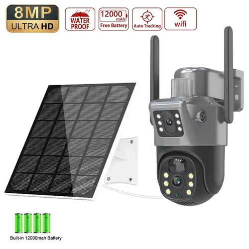 product_image_name-Generic-Double Caméra Solaire 4G et Wifi FULL HD 1080P - Night Vision Détection Alarme PIR-7