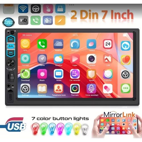 product_image_name-Generic-Autoradio Double Din 7 Pouces Écran Tactile – Lecteur MP5, Radio FM, MirrorLink Sans Fil, Entrées USB TF AUX-8