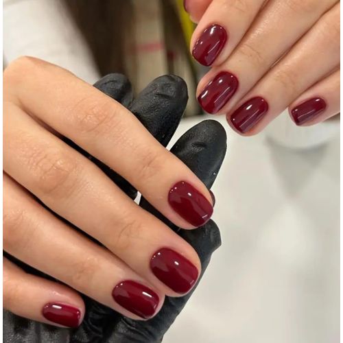 product_image_name-Generic-24 Faux Ongles Press On rouge cerises brillants. Simples et courts-1