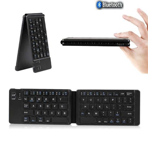 Generic Clavier Bluetooth Pliable Clavier Sans Fil -Pour PC Portable  Tablette Telephone à prix pas cher