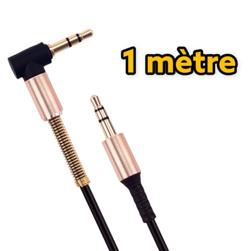 Câble Audio Jack 3.5mm Mâle vers Mâle Câble Auxiliaire Jack Stéréo