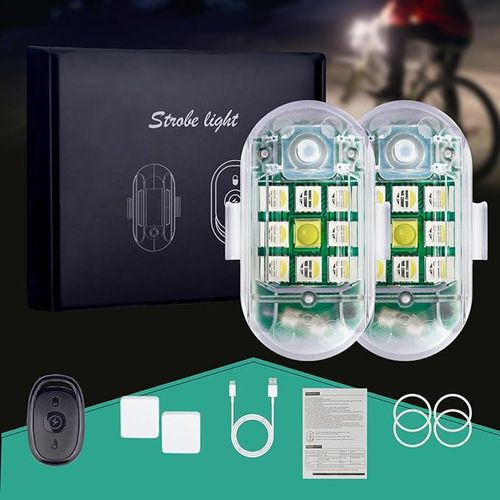 Generic Lumière stroboscopique LED avec télécommande sans fil, pour moto,  voiture,vélo à prix pas cher