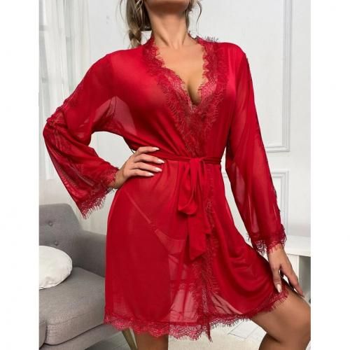 Generic Robe de Nuit avec Ceinture Contrat Lace a prix pas cher Jumia Maroc