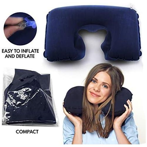 product_image_name-Generic-وسادة عنق سفر قابلة للنفخ - وسادة عنق على شكل حرف U للطائرة، السيارة والمنزل - راحة مثلى، دعم للعنق، مدمجة وعملية للسفر والاسترخاء-2