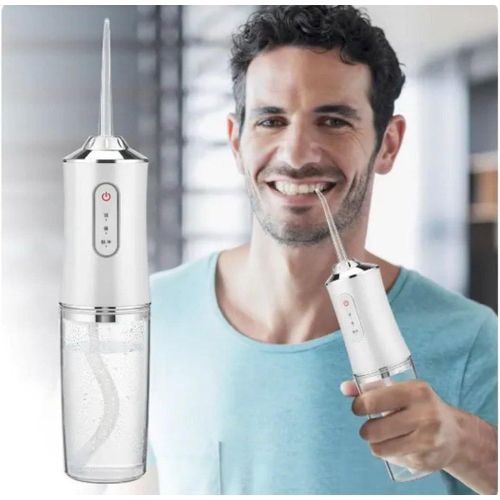 product_image_name-Generic-هيدروبايسر يدوي للأسنان بضغط عالي – مُنقي للفم محمول لاسلكياً، مقاوم للماء، 3 أوضاع و4 فوهات، منظف أسنان قوي للمنزل والسفر-1