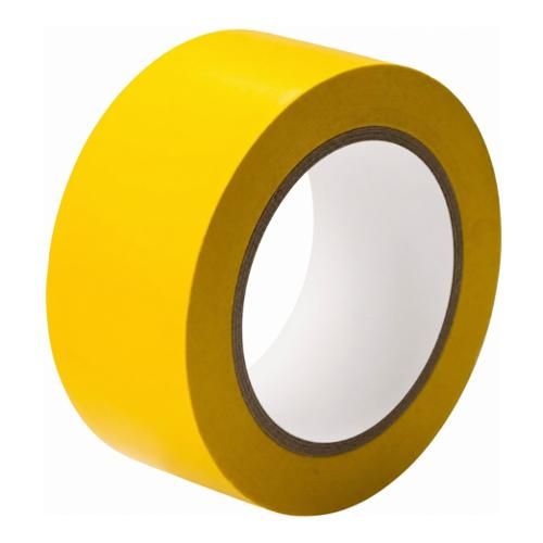 Ruban De Marquage Au Sol Jaune 75 Mm X 33 M - PVC Vinyle Résistant Pour Entrepôts, Usines, Magasins Et Sécurité