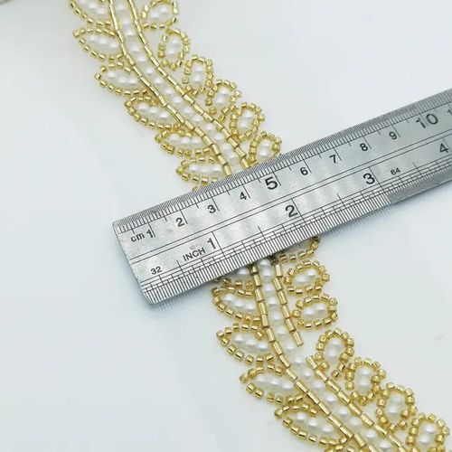 product_image_name-Generic-dentelle perlée pour robe de mariée, applique de perle de broderie, 4.5 mètres-2