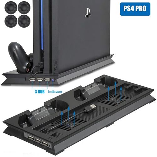 Generic Support vertical de refroidissement PS4 Pro 2 chargeurs de