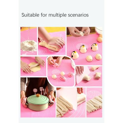 Lot De 3 Tapis De Cuisson Ronds En Silicone - 20 Cm, Antiadhésifs, Réutilisables - Pour Four, Micro-ondes, Airfryer - 3