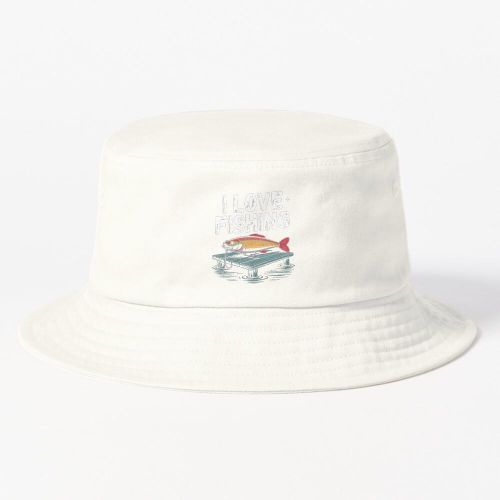 product_image_name-Generic-Passionate Angler's Delight: I Love Fishing On The Dock bob blanc - design personnalisé unique-2