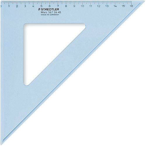 Staedtler Equerre Plastique Bleu Transparent 26 Cm 45° Scolaire à prix pas  cher