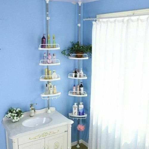 product_image_name-Generic-رف زاوية متعدد للحمام، لا يصدأ، مع حامل مناشف-2