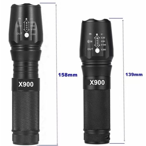 Generic Lampe torche de poche tactique LED 5 modes, lumens élevés