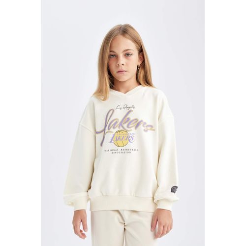 product_image_name-Defacto-كنزة بغطاء رأس NBA Los Angeles Lakers فضفاضة برقبة مستديرة للبنات-6