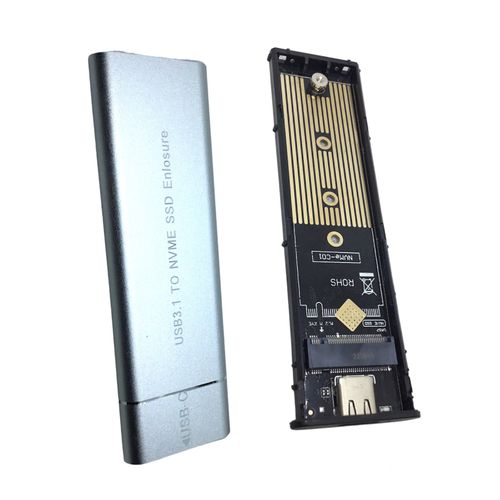 Boîtier externe M.2 NVME SSD, boîtier M2 USB 3.1, Type C, adaptateur  10Gbps, clé M, HD, boîte de rangement pour Mac, Windows, ordinateur  portable - AliExpress